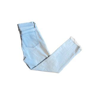 Loft Modern Skinny Light Wash Split Ankle Jeans 28 Petite Soft Denim Size 6